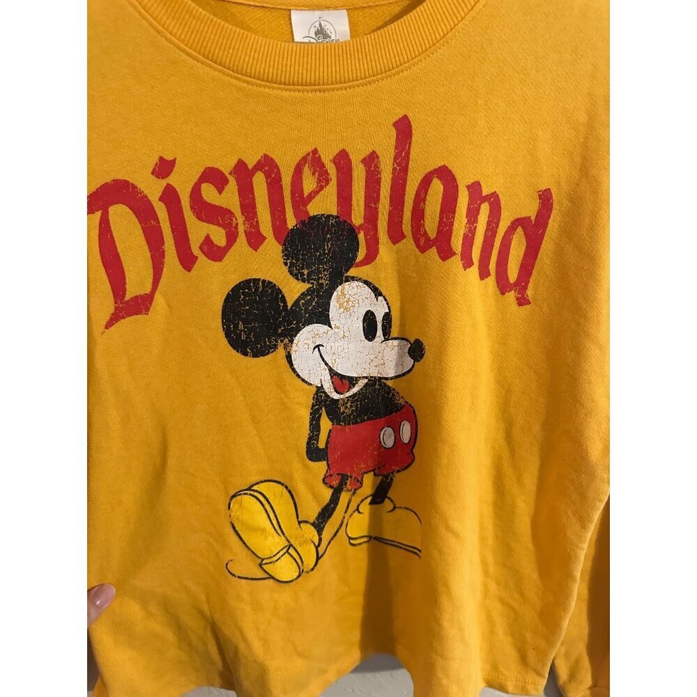 Y Disney Land Parks Mickey Mouse Striped Gold Long Sleeved Tshirt - Picture 5 of 7